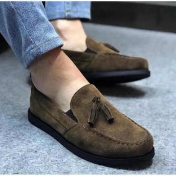 Mocasini barbati, kaki, din piele ecologica, ISAHAR