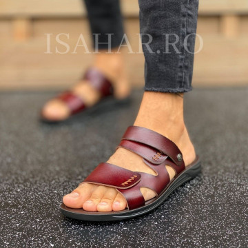 Sandale premium barbati, culoare maro, ISAHAR