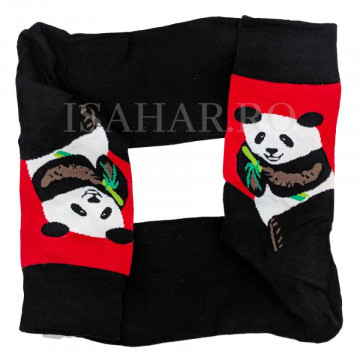 Sosete din bumbac premium, model panda, calitate superioara, ISAHAR