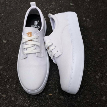 Pantofi sport barbati, albi, din piele ecologica, ISAHAR