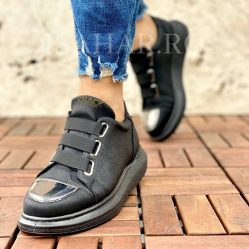Pantofi sport barbati, model casual, cu aplicatie luciasa in varf, ISAHAR
