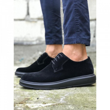 Pantofi sport barbati, negri, din piele ecologica, ISAHAR