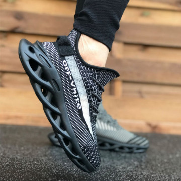Pantofi sport barbati, negri, comozi, usori, cu siret, ideali pentru alergat