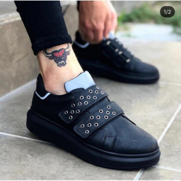 Pantofi sport barbati, negri, inchidere arici SNK, ISAHAR