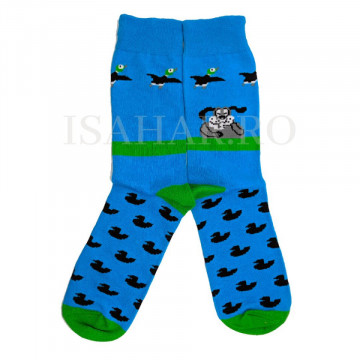 Sosete din bumbac premium, imprimeu animale, calitate superioara, ISAHAR