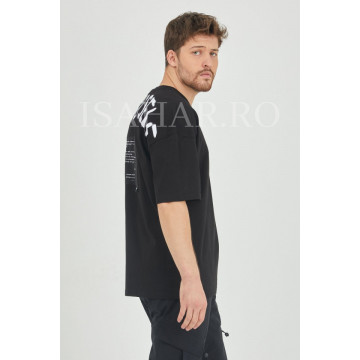 Tricou barbati, material bumbac premium, cu imprimeu text , BREEZY, ISAHAR