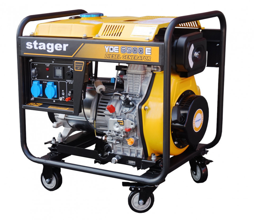 Stager YDE6500E Generator open frame diesel monofazat, 4.5kW, pornire la cheie