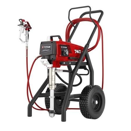 Pompa de zugravit vopsit in sistem Airless TITAN Impact 740, debit material 3.0 l/min motor DuraLife Motor HE fara perii