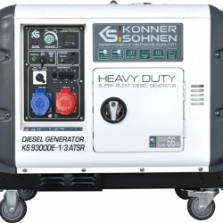 Generator de curent diesel 7.5 kW, KS 9300DE- 1/3 ATSR SuperSilent - Konner and Sohnen