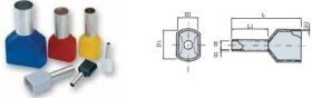PINI TERMINALI IZOLATI DUBLI NEGRU 2x 1,5/8 mmp - pac 100 buc