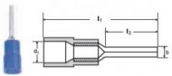 PAPUCI IZOLATI TIP SPADA 1,5 - 2,5/10,5 MMP - BLUE/100 buc