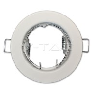 SOCLU PENTRU SPOTURI INCORPORABILE FIX, ALB, 65MM, DECUPAJ ROTUND