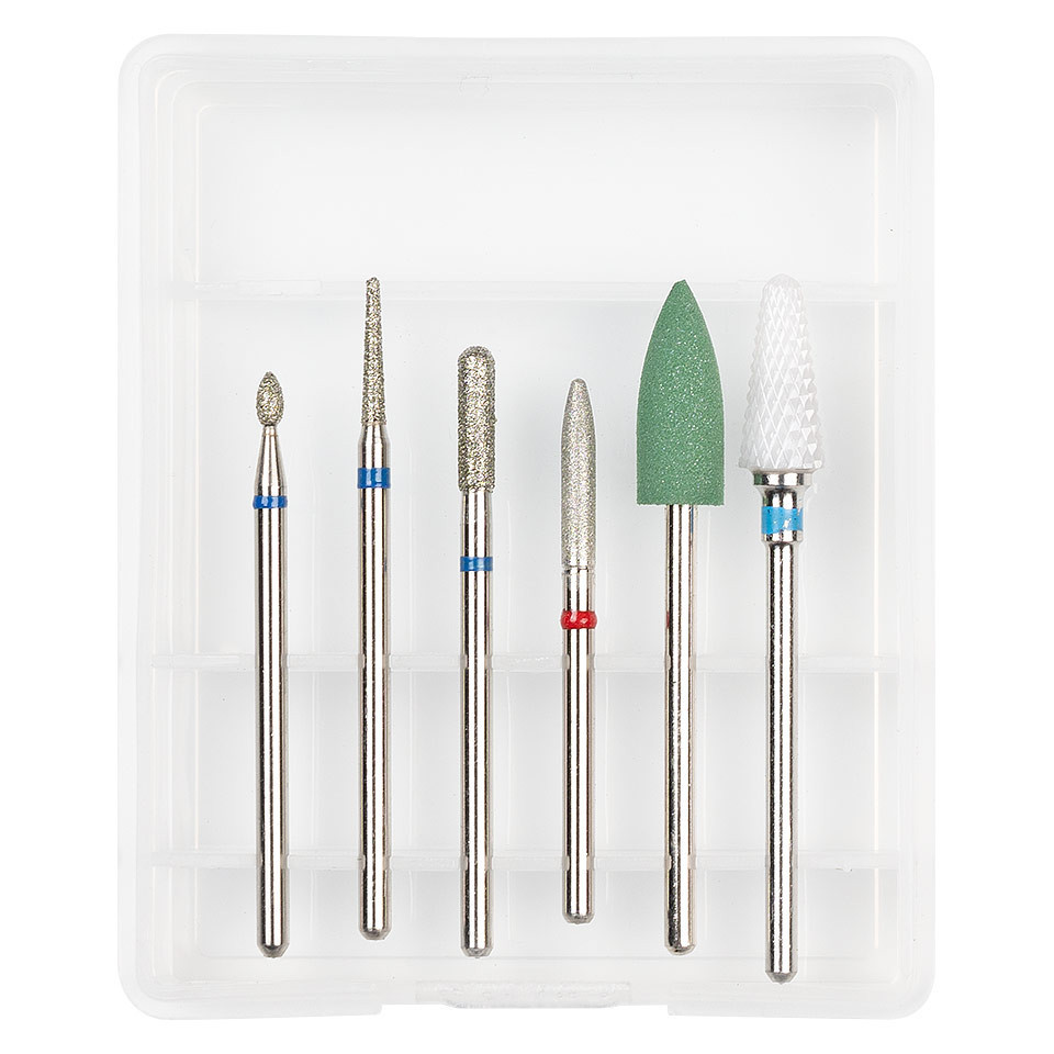 Capete freza unghii luxorise #07, set 6 buc