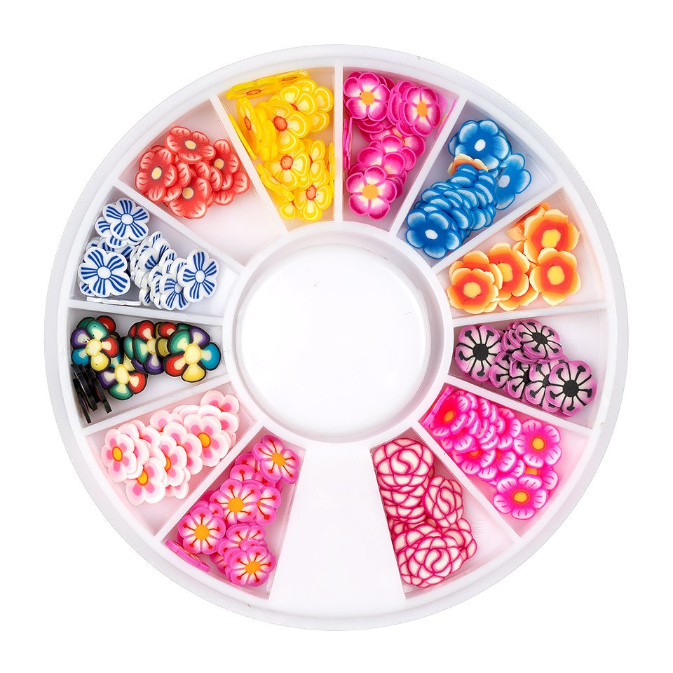 Discuri Fimo - Carusel 12 Modele Flower Power