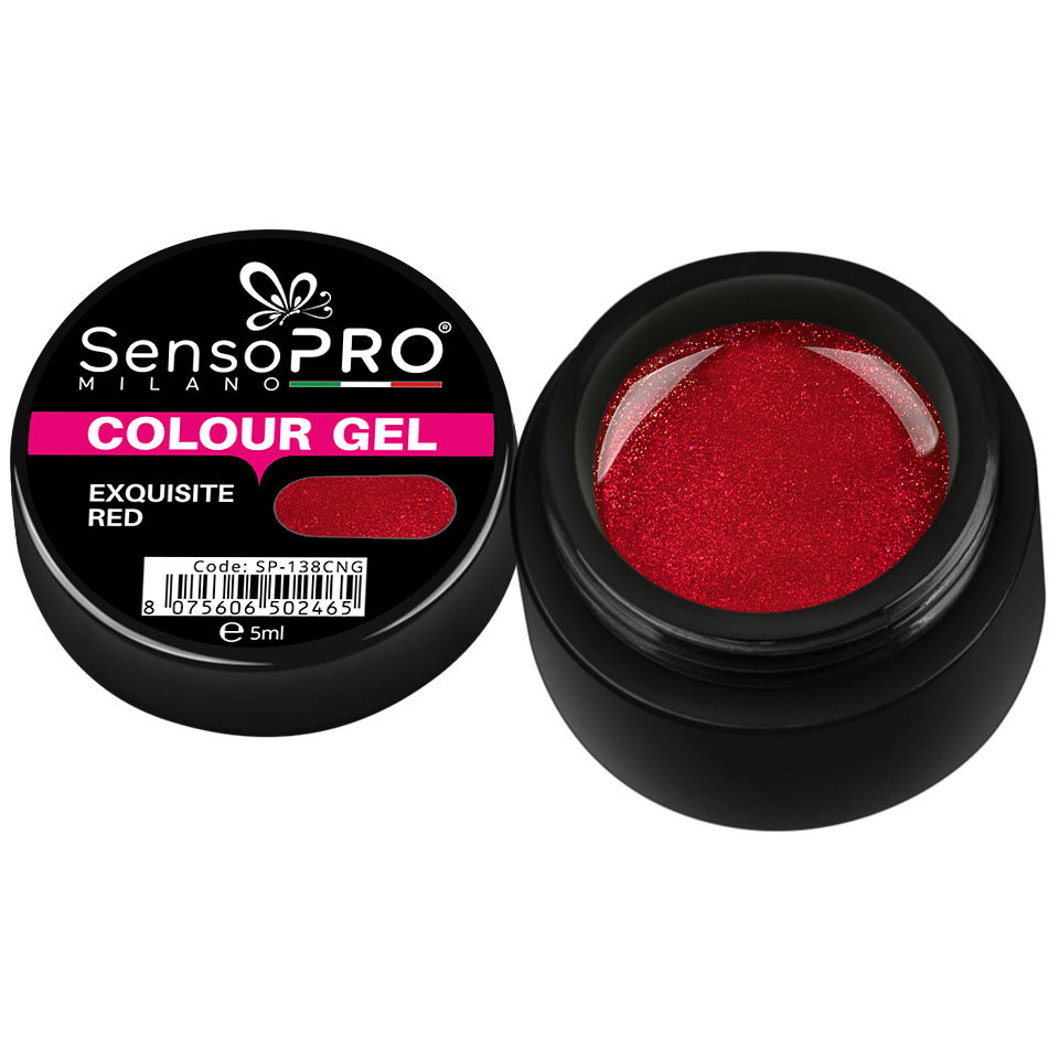 Gel UV Colorat Exquisite Red, SensoPRO Milano