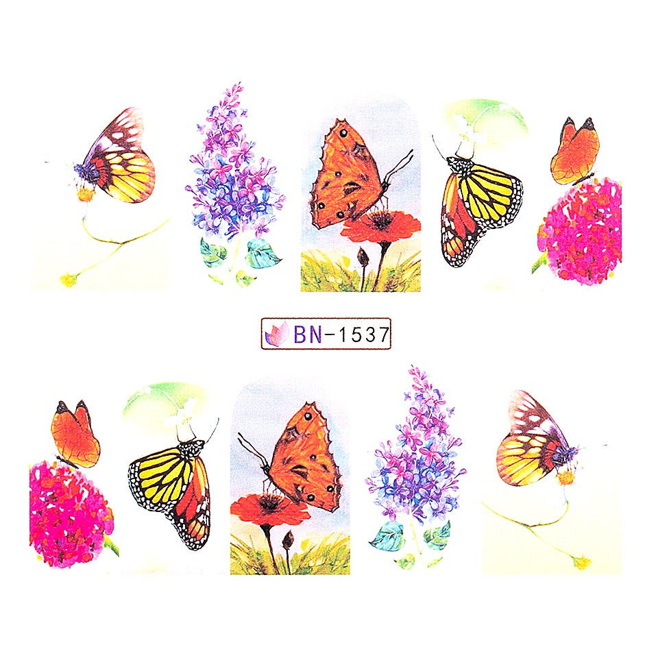 Tatuaj unghii LUXORISE, Butterfly BN-1537