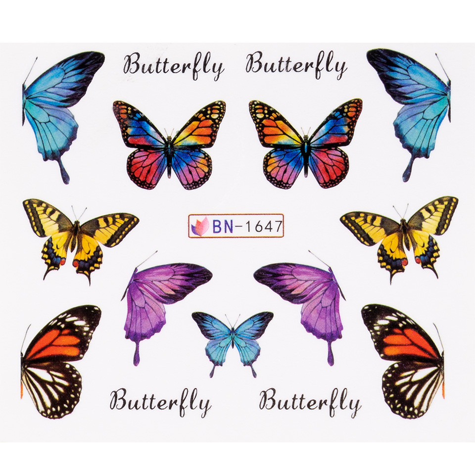 Tatuaj unghii luxorise butterfly sky, bn-1647