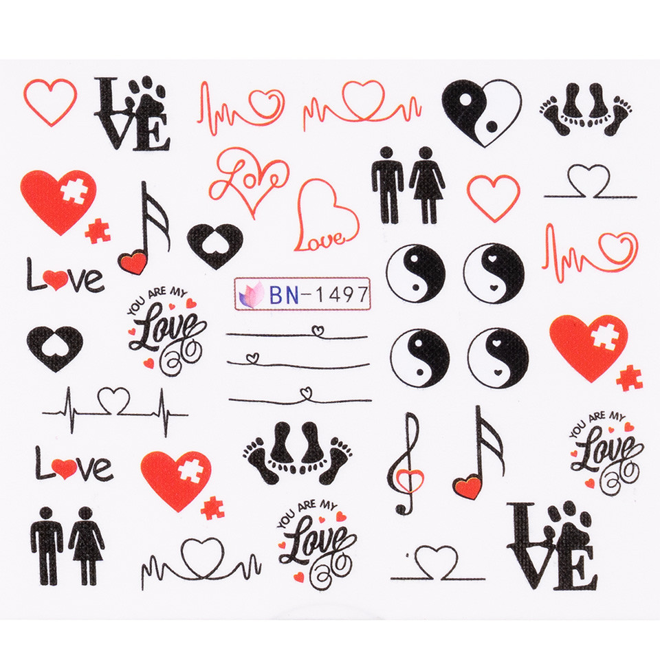 Tatuaj unghii luxorise love music, bn-1497