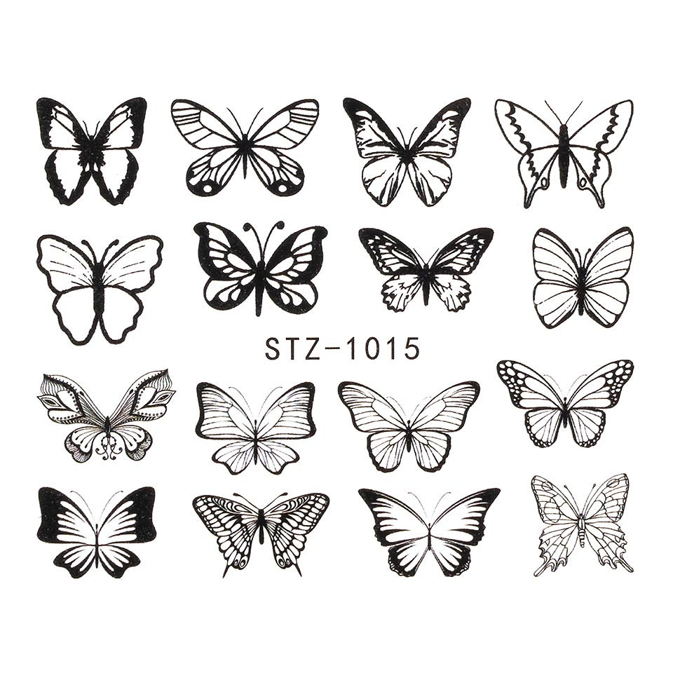 Tatuaj unghii luxorise simple butterfly dance, stz-1015