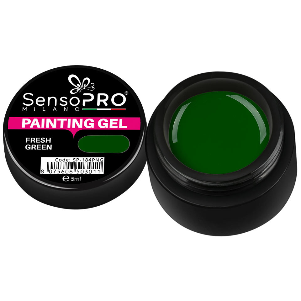 Gel UV Pictura Unghii Fresh Green 5ml, SensoPRO Milano