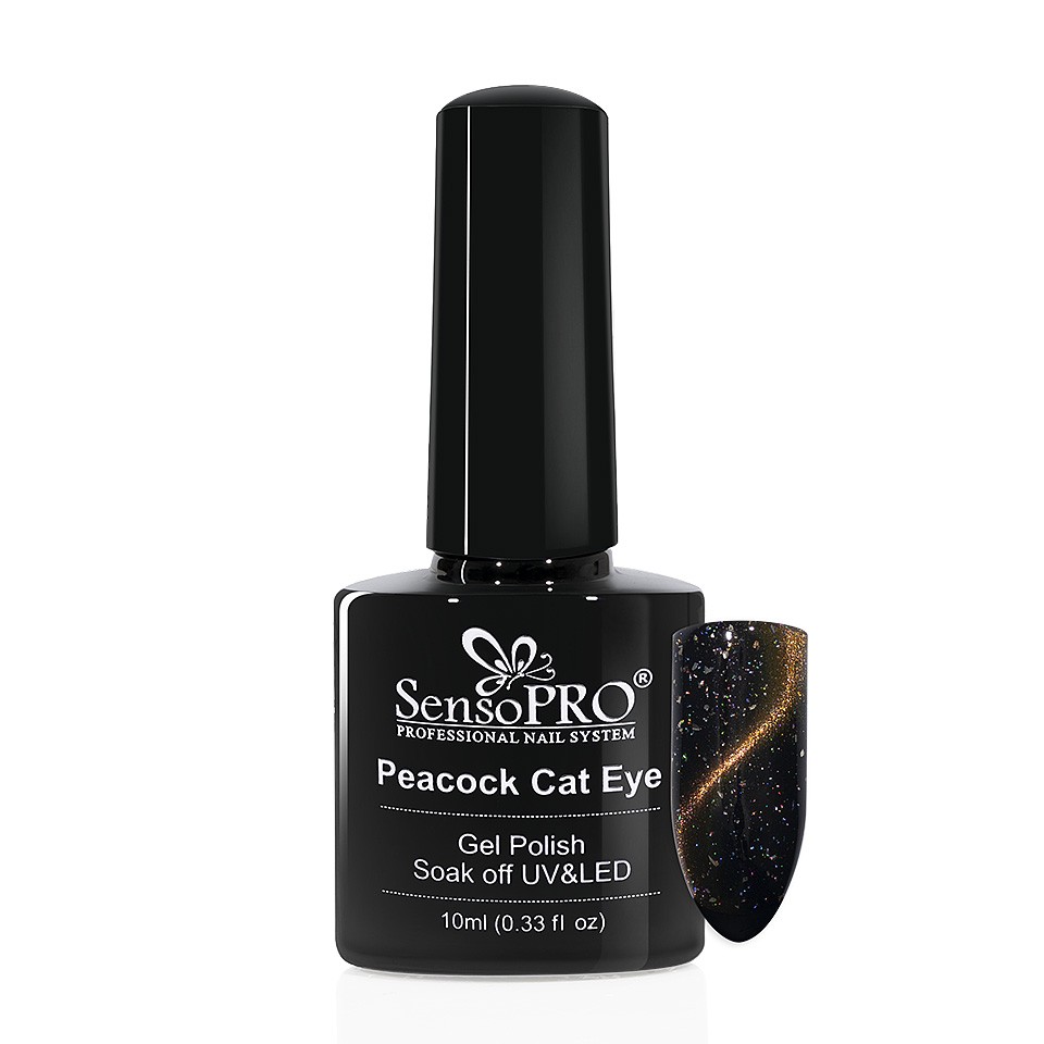 Oja Semipermanenta Peacock Cat Eye SensoPRO 10 ml, #06 Peachy poza