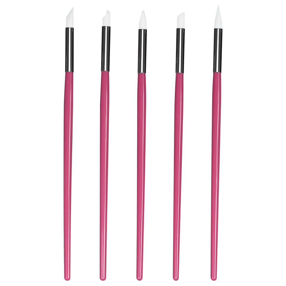 Pensule unghii din silicon, set 5 buc