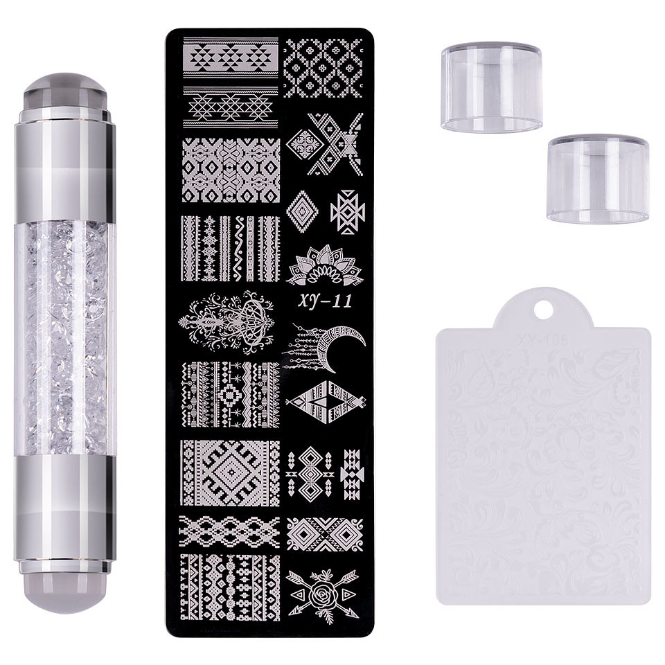 Set Stampila Unghii + Matrita Crystal Nail Art, XY-11 - SensoPRO Milano