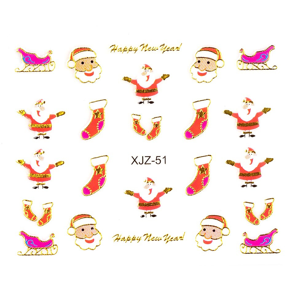 Sticker 3d unghii luxorise, santa's specials xjz-51