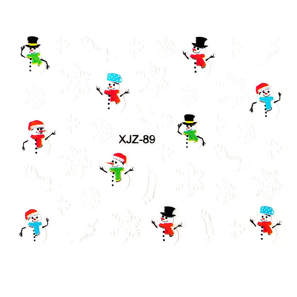 Sticker 3d unghii luxorise, snowmen time xjz-89