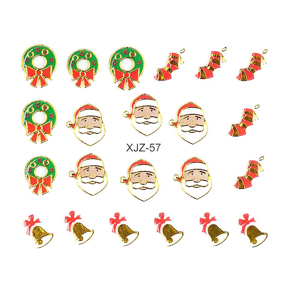 Sticker 3d unghii luxorise xjz-57, christmas collection