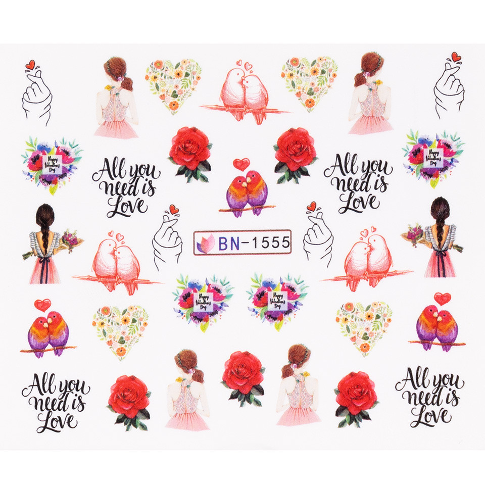 Tatuaj unghii luxorise love statement, bn-1555