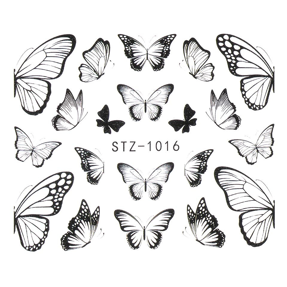 Tatuaj unghii luxorise simple butterfly vibe, stz-1016
