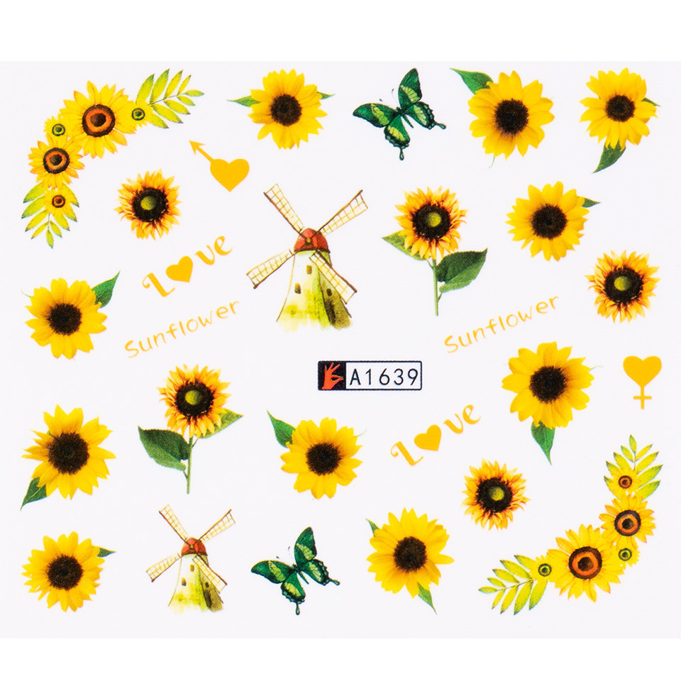 Tatuaj unghii luxorise sunflower legend, a1639