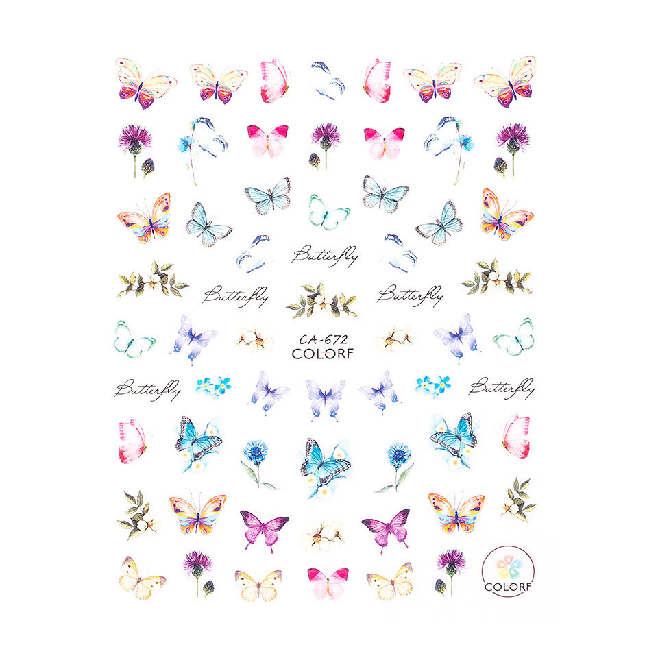 Abtibild unghii sensopro milano, butterfly forever ca-672