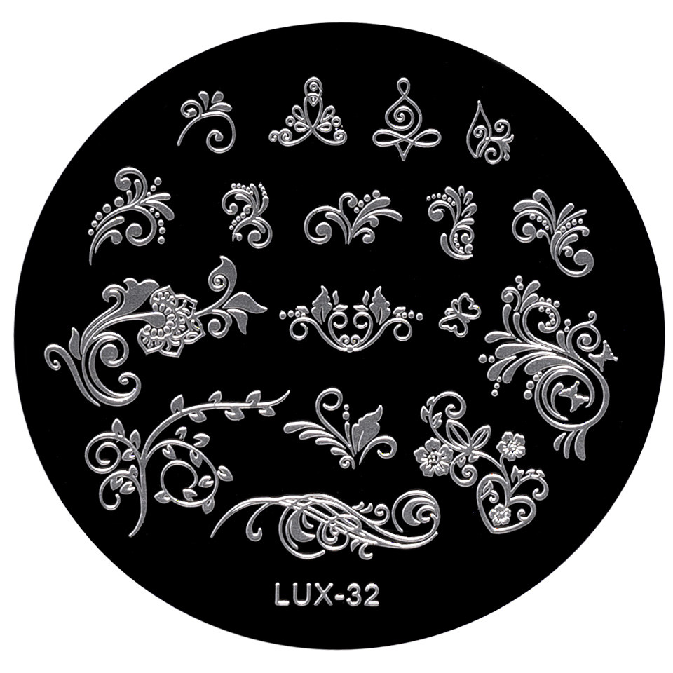 Matrita metalica stampila unghii lux-32 - fashion
