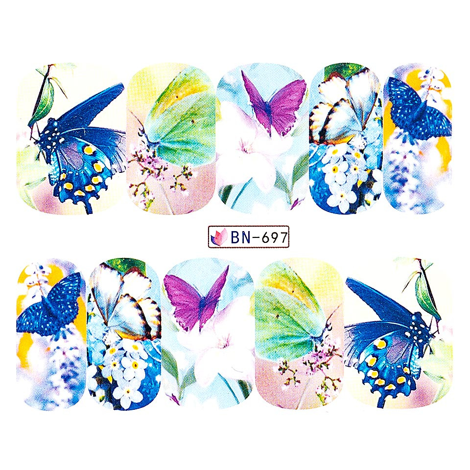 Tatuaj unghii luxorise, butterfly bn-697