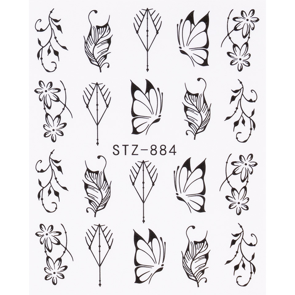 Tatuaj unghii luxorise simple romantic art, stz-884