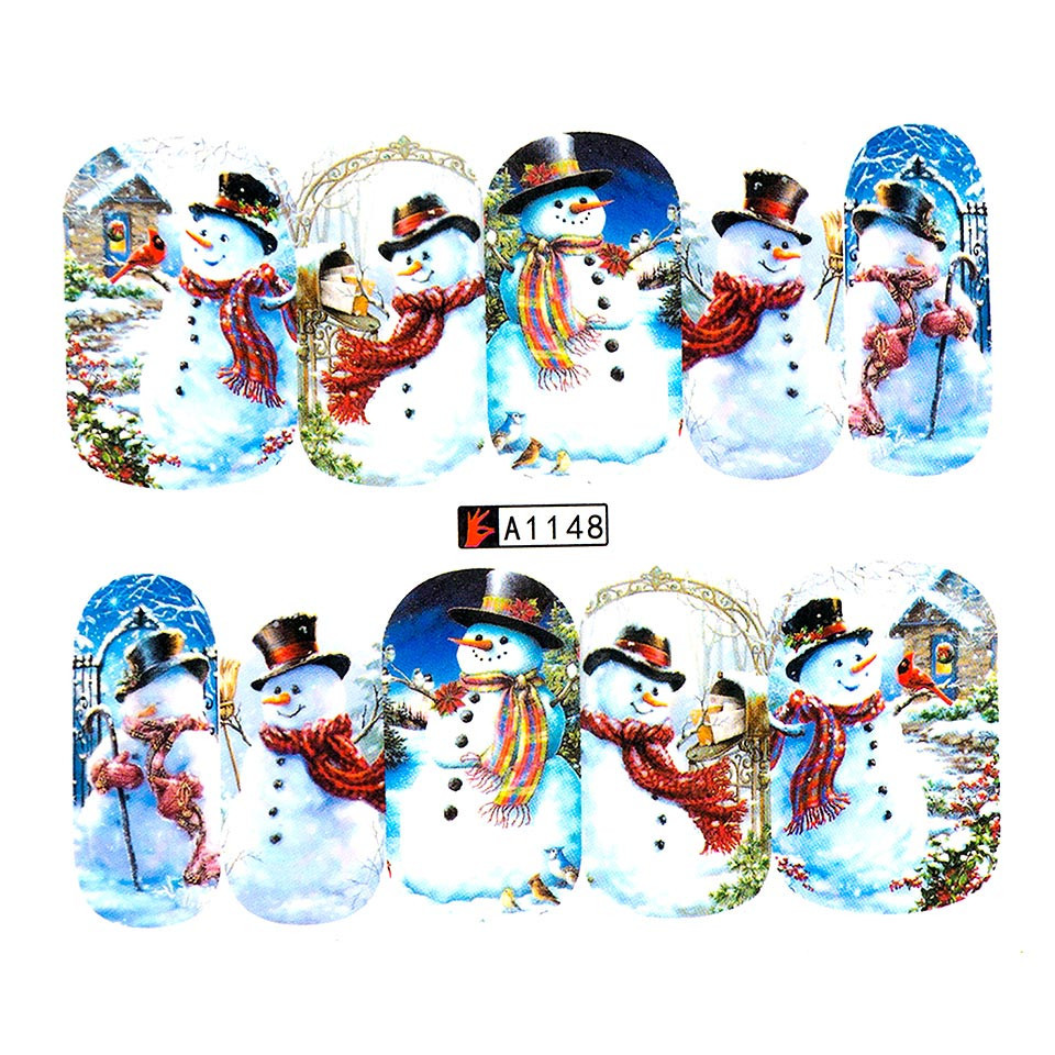 Tatuaj unghii luxorise snowmen hug, a1148