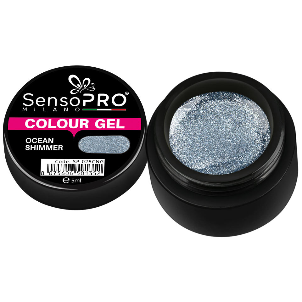 Gel UV Colorat Ocean Shimmer 5ml, SensoPRO Milano