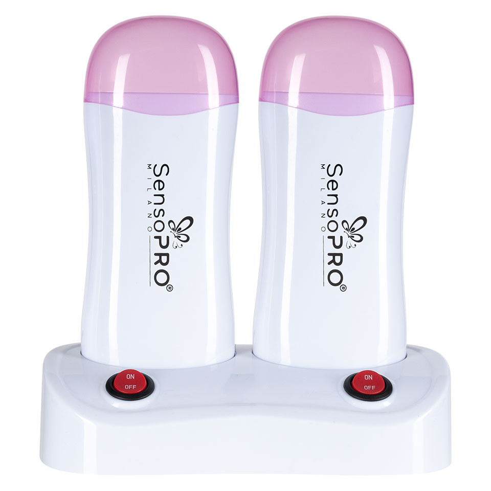 Incalzitor ceara dublu cu suport sensopro milano wax expert duo, roz