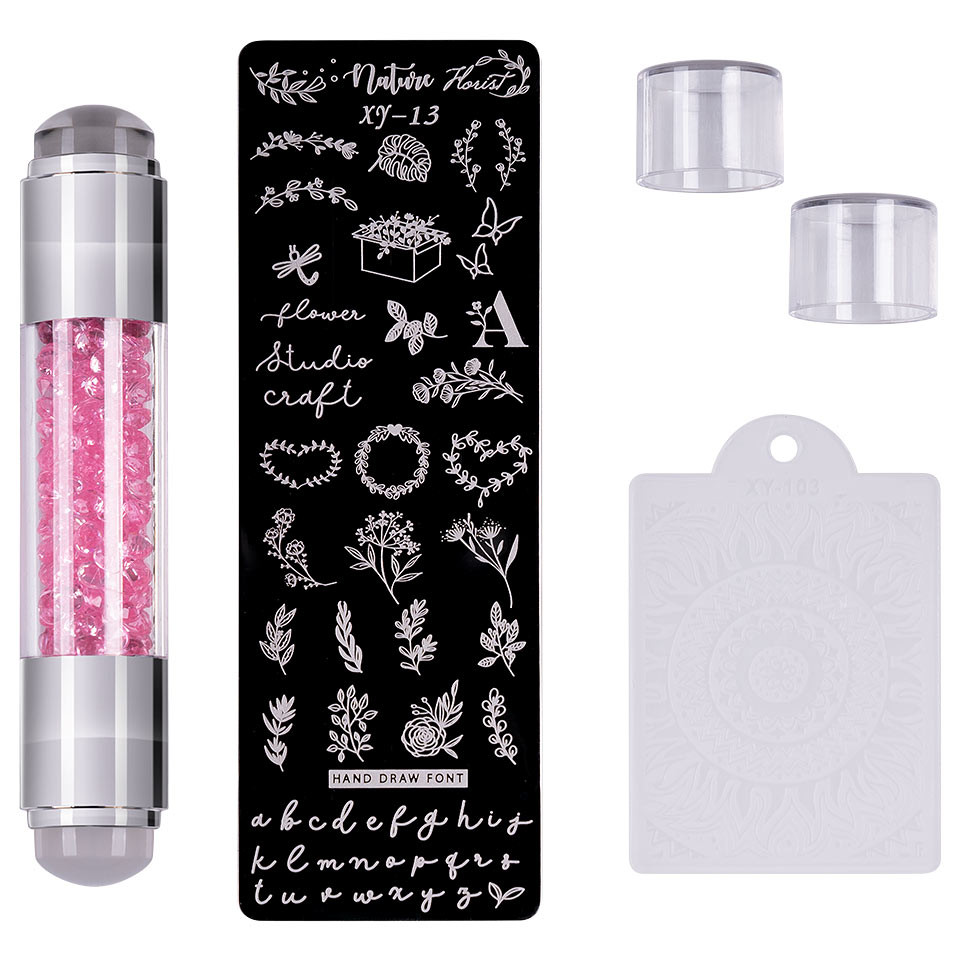 Set Stampila Unghii + Matrita Crystal Nail Art, XY-13 - SensoPRO Milano