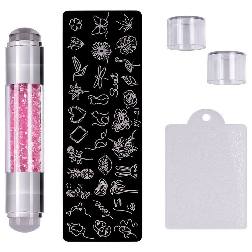 Set Stampila Unghii + Matrita Crystal Nail Art, XY-21 - SensoPRO Milano