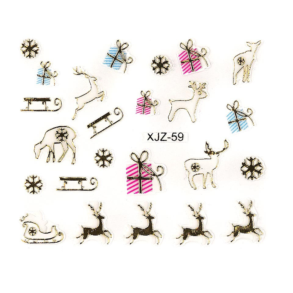 Sticker 3D Unghii LUXORISE, Lovely Blitzen XJZ-59