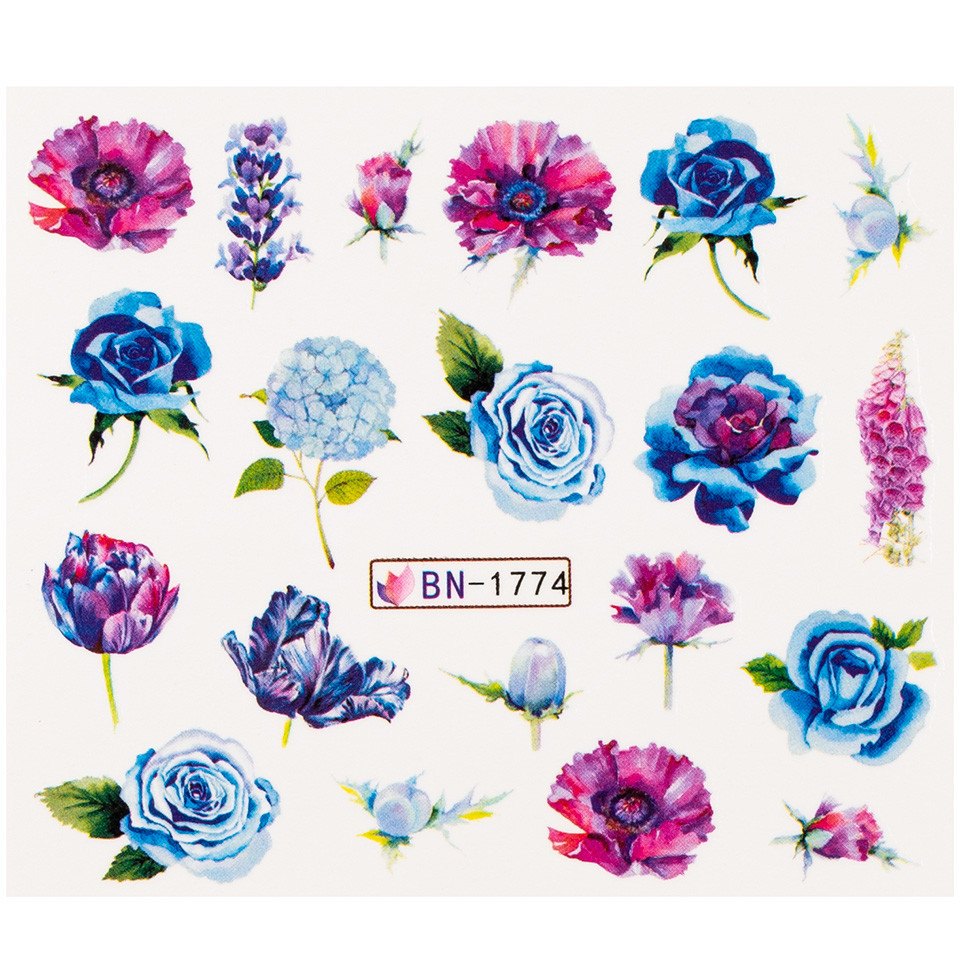 Tatuaj unghii luxorise flower fantasy, bn-1774