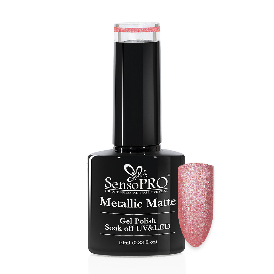 Oja Semipermanenta Metallic Matte SensoPRO 10ml, #007 Pink Macaroon