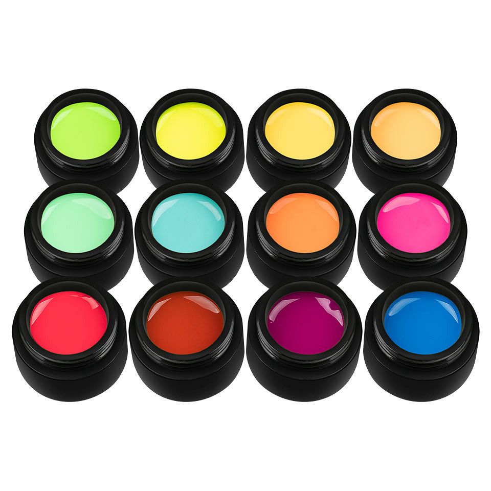 Set 12 Geluri UV Colorate Neon City Collection, SensoPRO Milano kitunghii.ro