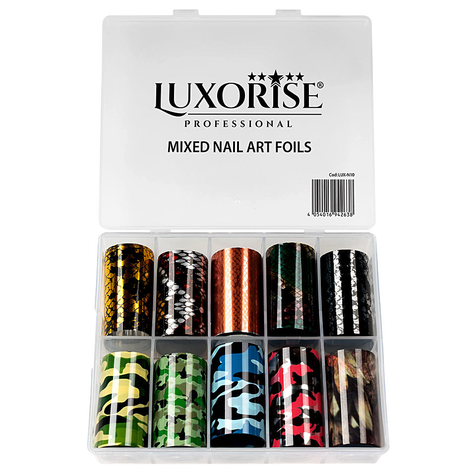 Set folii transfer luxorise #64 dazzle camouflage, 10 buc