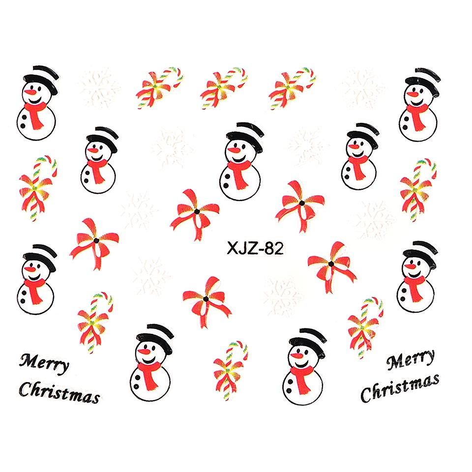 Sticker 3d unghii luxorise, christmas snowmen xjz-82
