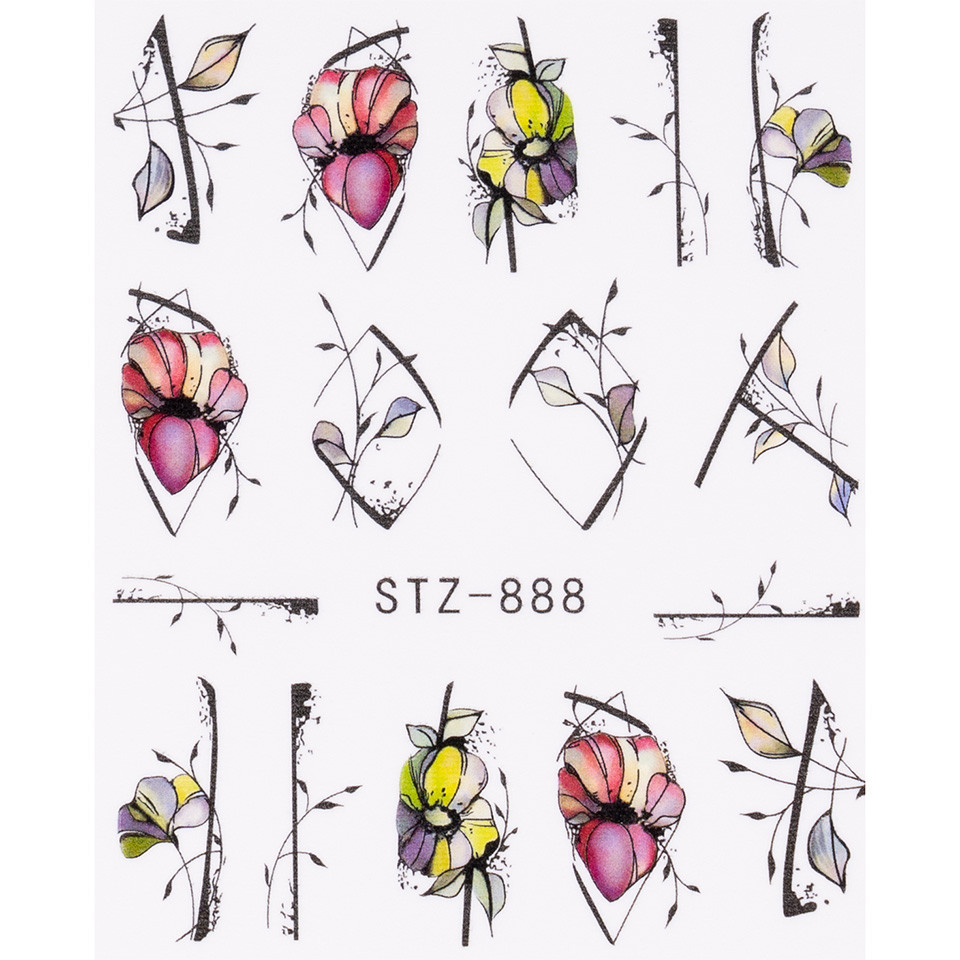 Tatuaj unghii luxorise flower art illusion, stz-888