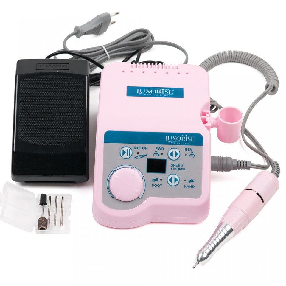 Freza electrica unghii profesionala XPERT PRO - LUXORISE Germania, 35.000 RPM, Pink